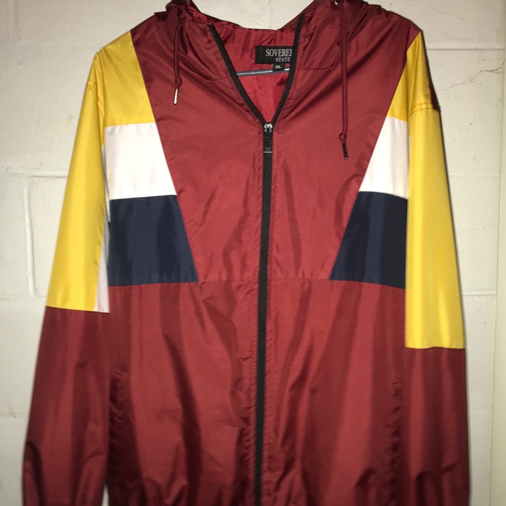 Windbreaker Jacket- Color block Men’s XL